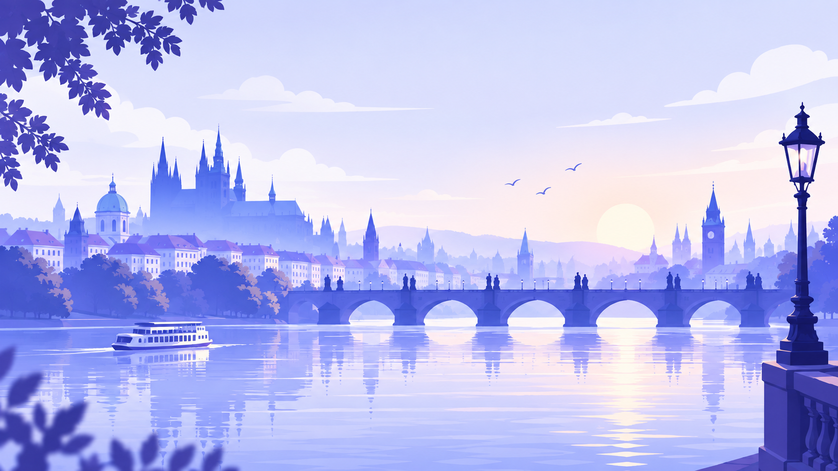 Rememios Prague illustration with Charles Bridge